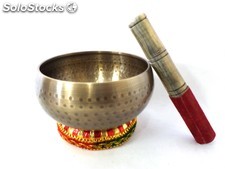 La tazza tibetana cantante bronzo 4 metalli (Maza e pad)