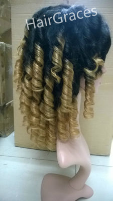 Lace wig human hair perruque naturelle bresilien couleur ombre - Photo 3