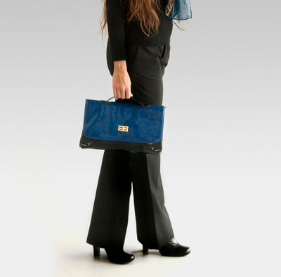 Lackleder Flap Handtasche mit Gold Strap Optional - Foto 2