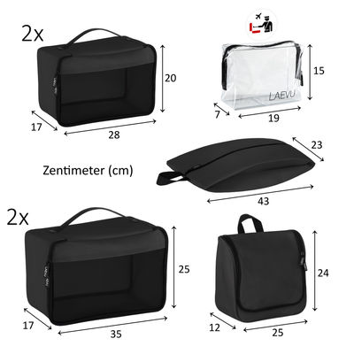 LAEVU Packtaschen - Koffer Organizer Set mit Kulturbeutel - Foto 3