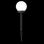Lampa ogrodowa solarna biała kula śr. 10 cm - 1