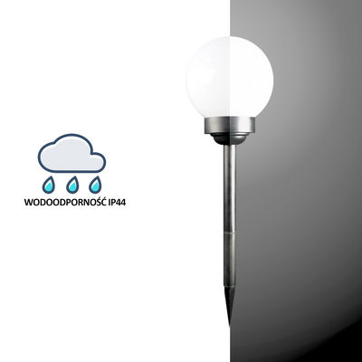 Lampa ogrodowa solarna biała kula śr. 15 cm - Zdjęcie 4