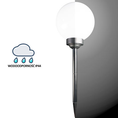 Lampa ogrodowa solarna biała kula śr. 20 cm - Zdjęcie 3