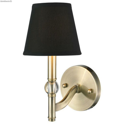 Lampa ścienna DKD Home Decor 25W Czarny Złoty Metal Poliester 220 V (15 x 23 x 3