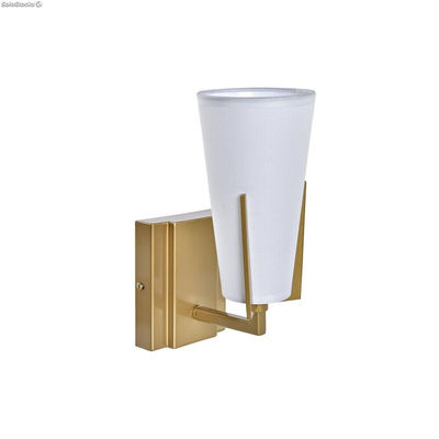 Lampa ścienna DKD Home Decor 25W Złoty Metal Poliester Biały 220 V (12 x 14 x 25