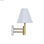 Lampa ścienna DKD Home Decor 25W Złoty Metal Poliester Biały 220 V (19 x 25 x 30 - 3
