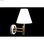 Lampa ścienna DKD Home Decor 25W Złoty Metal Poliester Biały 220 V (19 x 25 x 30 - 5