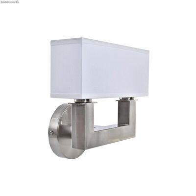 Lampa ścienna DKD Home Decor Srebrzysty Metal Poliester Biały 220 V 40 W (25 x 1