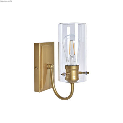 Lampa ścienna DKD Home Decor Szkło Złoty Metal Przezroczysty 220 V 50 W (13 x 17