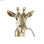 Lampa ścienna DKD Home Decor Złoty Żywica 50 W Kolonialny Żyrafa 220 V 21 x 20 x - 3