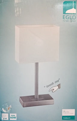 Lampa stołowa 1xe14 dotykowa + abażur - Zdjęcie 4