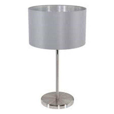 Lampa stołowa 1xe27 szary abażur 23cm