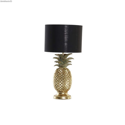 Lampa stołowa DKD Home Decor Ananas Czarny Złoty Poliester Żywica 50 W (24 x 24