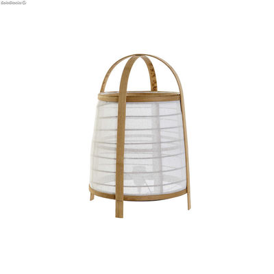 Lampa stołowa DKD Home Decor Biały Naturalny Bambus 40 W 220 V 32 x 32 x 45,5 cm
