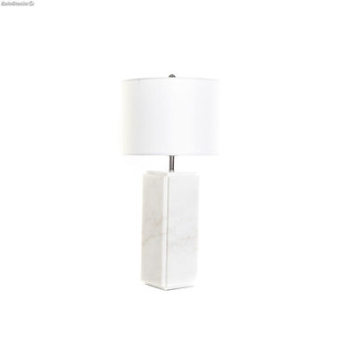 Lampa stołowa DKD Home Decor Biały Poliester Metal Marmur 220 V 50 W (33 x 33 x