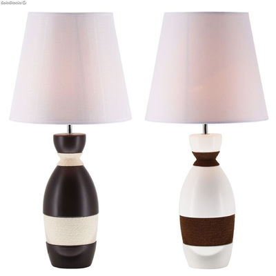 Lampa stołowa DKD Home Decor Ceramika Brązowy Sznurek Biały 30 x 30 x 61 cm 220