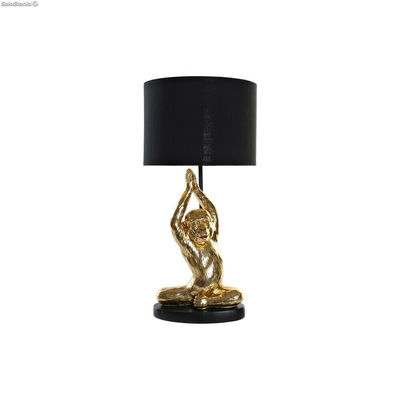 Lampa stołowa DKD Home Decor Czarny Złoty Poliester Żywica Małpa (25 x 25 x 48 c