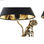 Lampa stołowa DKD Home Decor Srebrzysty Czarny Złoty 26 x 26 x 46 cm Żywica 220 - 3