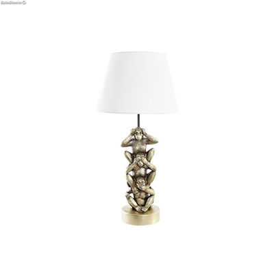 Lampa stołowa DKD Home Decor Złoty Biały Kolonialny 220 V 50 W Małpa (30 x 30 x