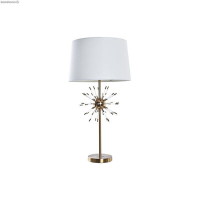 Lampa stołowa DKD Home Decor Złoty Metal Biały 41 x 41 x 80 cm 220 V 50 W