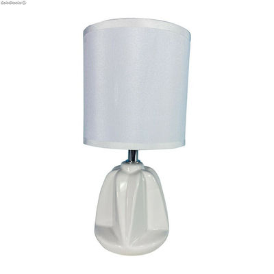 Lampa stołowa Versa Adam Biały Ceramika Materiałowy (13 x 29 x 10,5 cm)