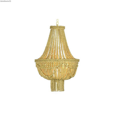 Lampa Sufitowa DKD Home Decor Metal Brązowy Żółty 40 W Drewno MDF (40 x 40 x 60