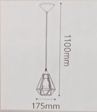Lampa wisząca 1xe27 szary diament - Zdjęcie 3