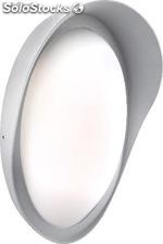 Lâmpada aplique de exterior oval aço e acrílico e27