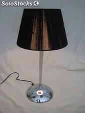 lâmpada de mesa chrome fio preto
