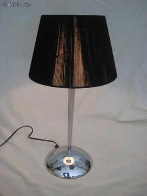 lâmpada de mesa chrome fio preto
