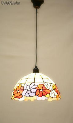 lâmpada de suspensão 30cm flores colores