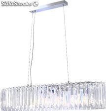 lâmpada de suspensão laminas transparentes 5 e27