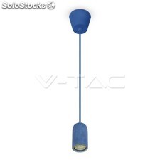 Lampadario con portalampada blu supporto di calcestruzzo v-tac vt-7668 3744