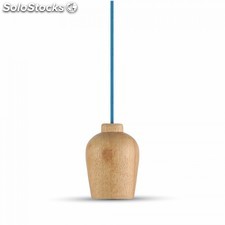 Lampadario con portalampada legno, cavo blu supporto di legno v-tac vt-7778 3722