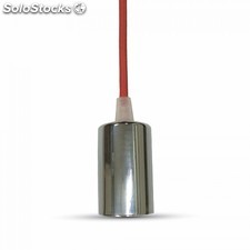 Lampadario con portalampada rosso cromo v-tac vt-7338 - 3791