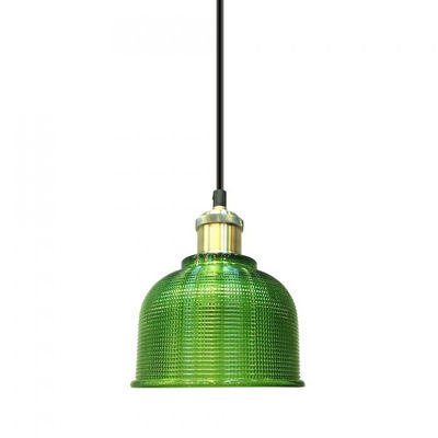 Lampadario con portalampada verde vetro e metallo v-tac vt-71506 3734