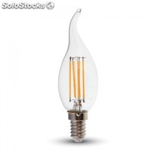 Lampadina led E14 4W candela fiamma filamento dimmerabile bulbo v-tac vt-1997D -