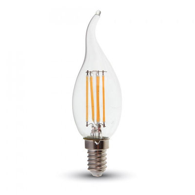 Lampadina led E14 4W candela fiamma filamento dimmerabile bulbo v-tac vt-1997D -