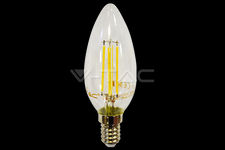 lampadina V-TAC Filamento LED Candela 4W E14 Bianco caldo