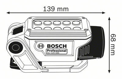 Lámpara a batería GLI 12V-330 Professional en caja de cartón BOSCH 06014A0000 - Foto 3