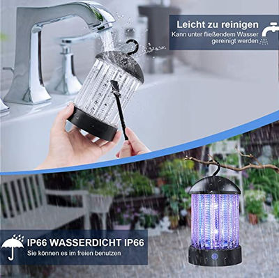Lámpara Antimosquitos Repelente de Insectos UV LED 9h 2 en1Recargable por USB - Foto 5