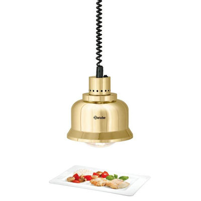 Lámpara calentadora de alimentos dorada bartscher iwl250d go - Foto 2