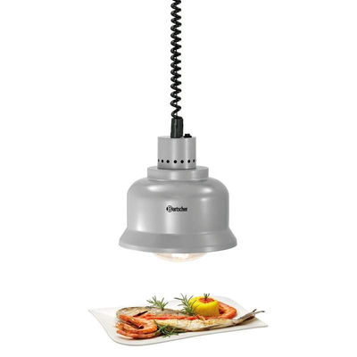 Lámpara calentadora de alimentos plateado mate bartscher iwl250d si - Foto 2