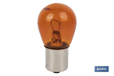 Lámpara de 1 polo 12 V 21 W | Casquillo de tipo BAU15s | Bombilla P21W | Color