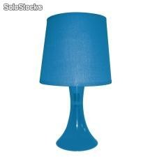 Lampara de mesa azul transparente