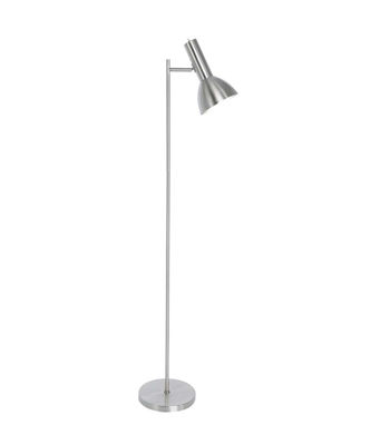 Lámpara de pie de salón modelo Yamal en niquel satinado 150 cm(alto)25