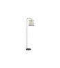 Lámpara de pie modelo Berta acabado negro/beig, 165cm(alto) 28cm(ancho)