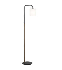 Lámpara de pie modelo Berta acabado negro/blanco, 165cm(alto) 28cm(ancho)