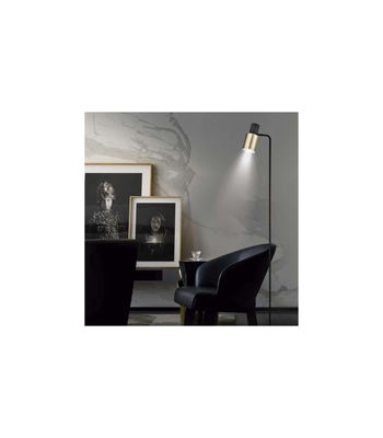 Lámpara de pie modelo Maena acabado cuero/negro, 143cm(alto) 23cm(ancho) - Foto 2