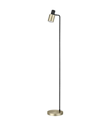 Lámpara de pie modelo Maena acabado cuero/negro, 143cm(alto) 23cm(ancho)